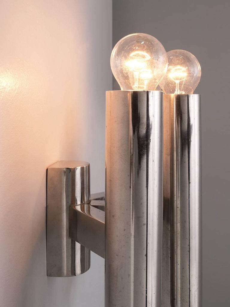Large Set of Chrome Wall Lights For Sale at 1stdibs