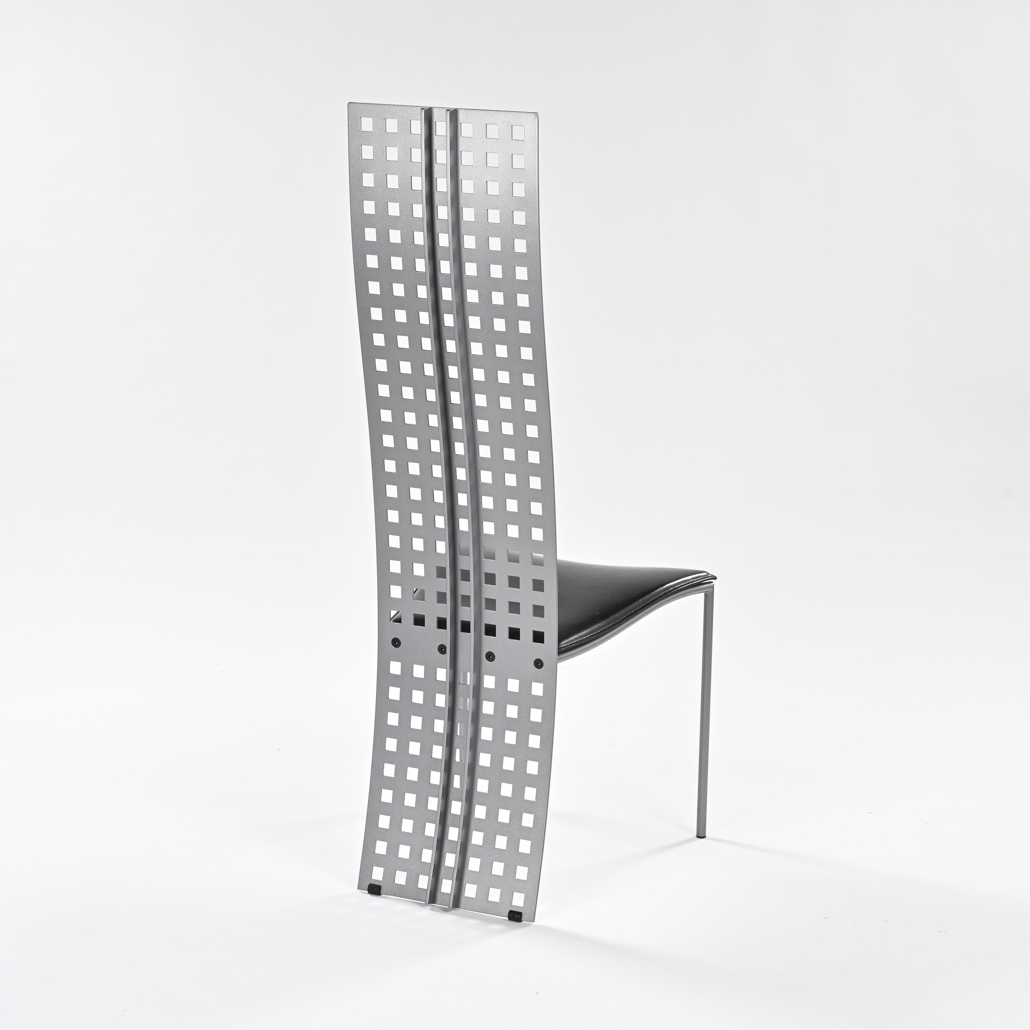 Grande set di otto sedie di Massimo and Lella Vignelli, circa 1980 in vendita 1