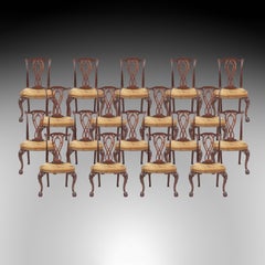 Large Set of Eighteen 19th Century Mahogany Dining Chairs in the Georgian Style