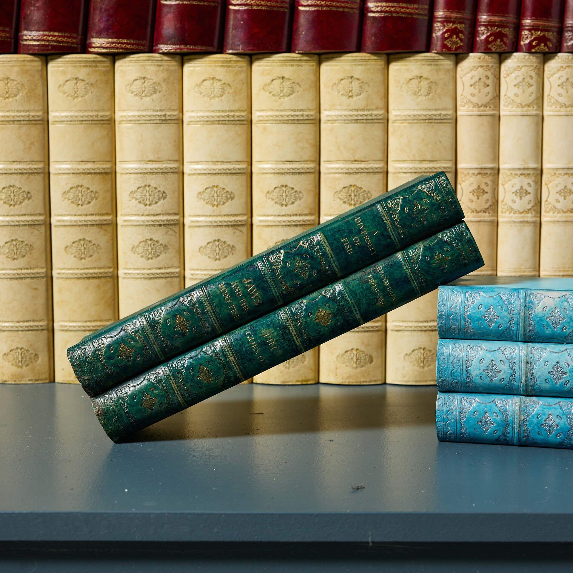 English Large Set of Faux Book Props For Sale