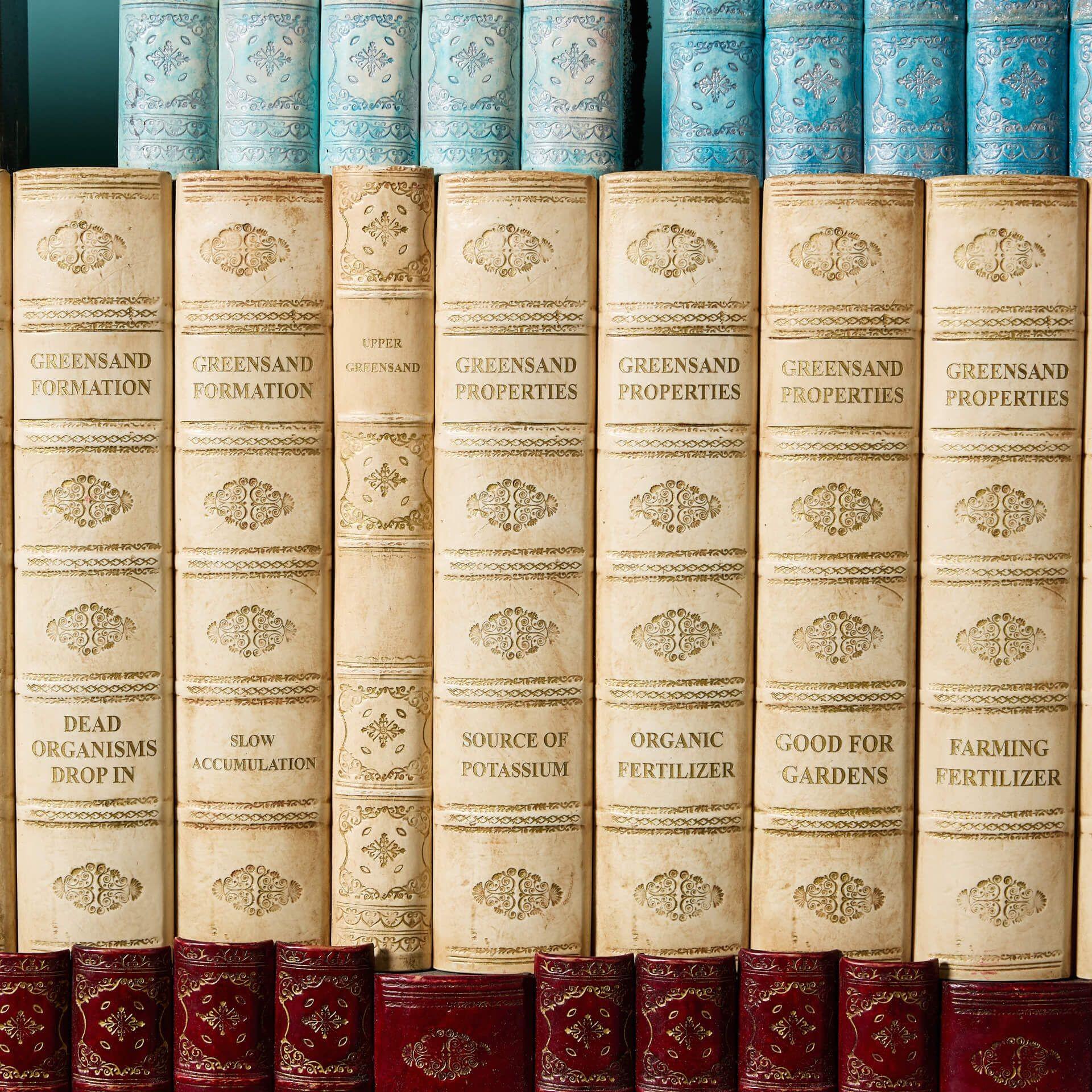 20th Century Large Set of Faux Book Props For Sale