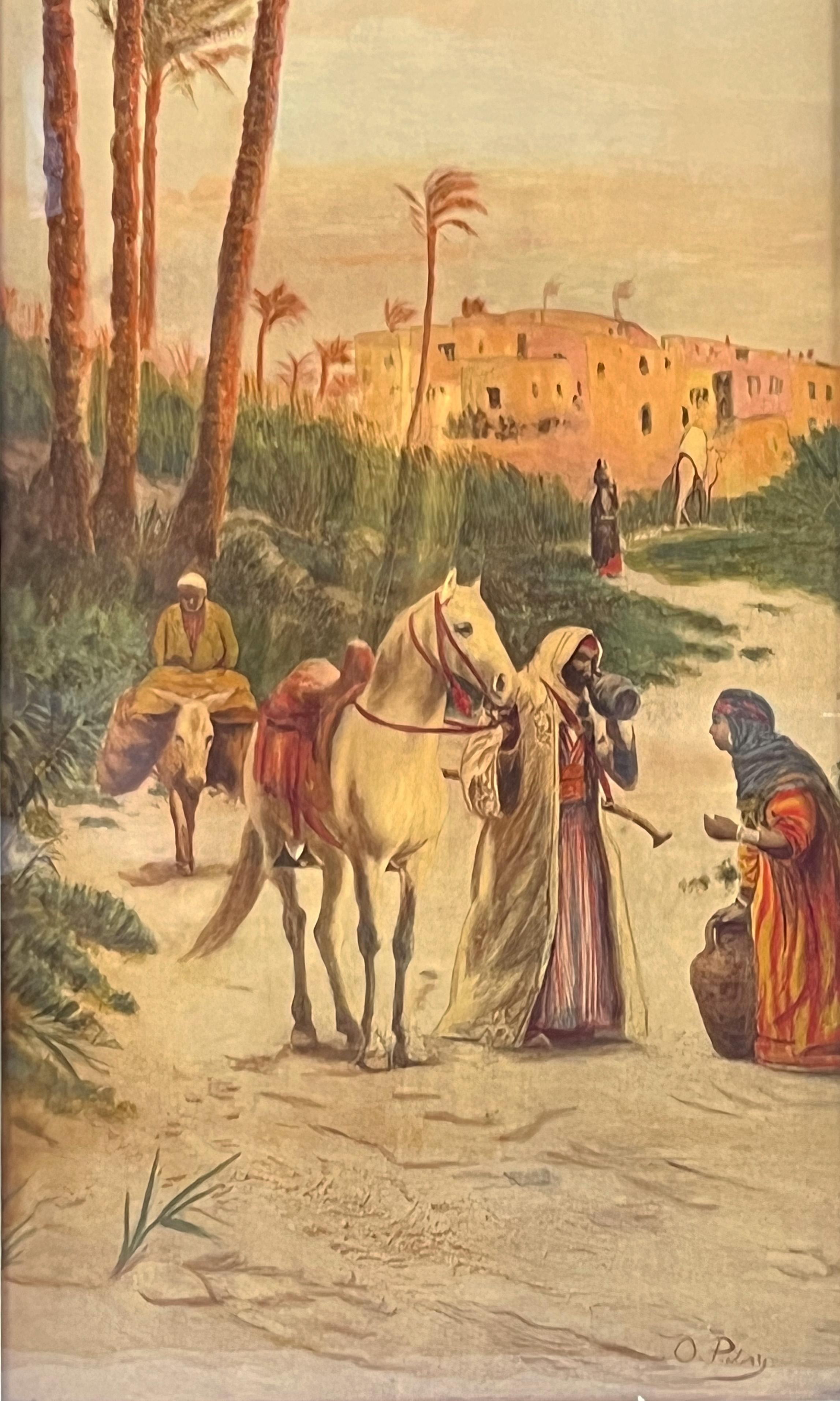 Paint Large Set Of Four Orientalist Prints, Otto Pilny '1866 – 1936'  For Sale
