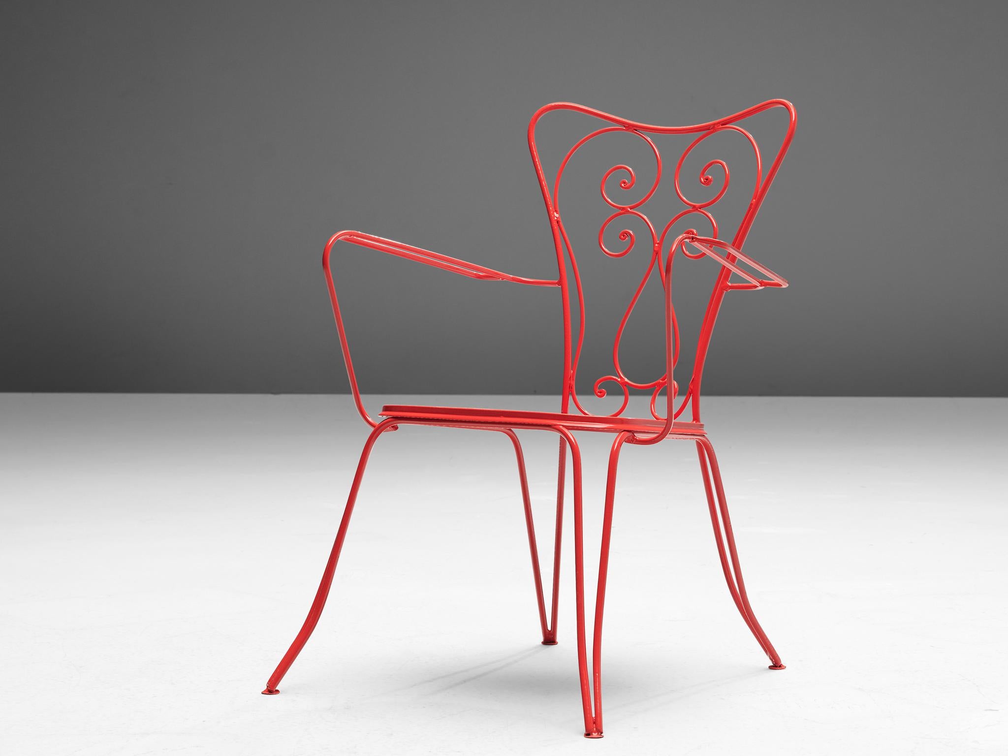 Grand ensemble de chaises de patio italiennes de différentes couleurs en vente 1