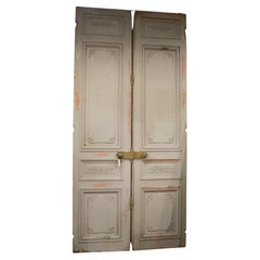 Large Set of Napoleon III French Used Exterior Doors with Carved Panels