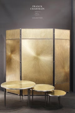 Large Set of 3 Nesting Side Bronze Tables