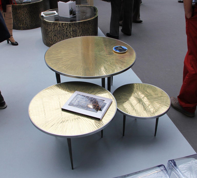 Large Set of 3 Nesting Side Bronze Tables For Sale at 1stDibs | large ...
