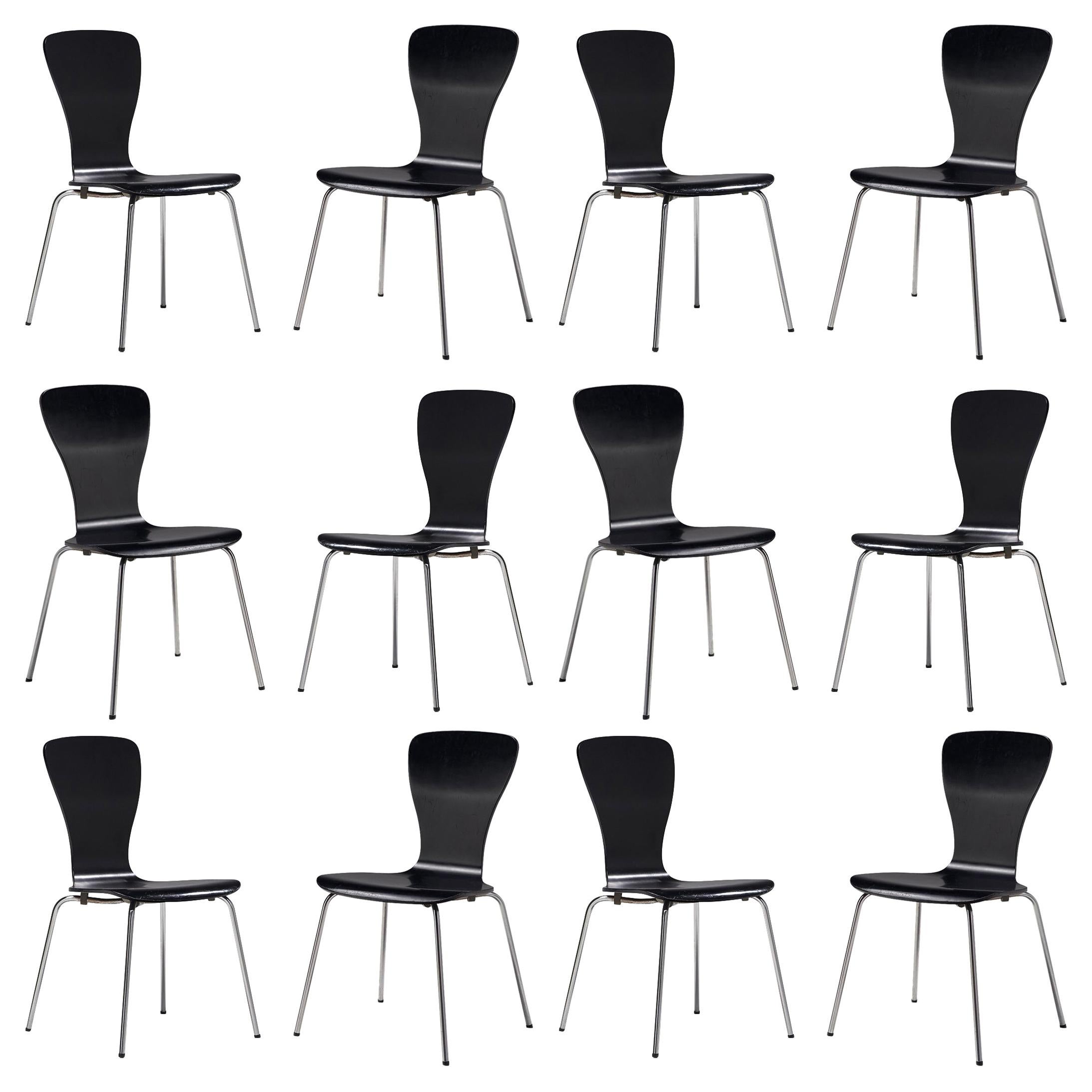 Large set of 'Nikke' Dining Chairs by Tapio Wirkkala