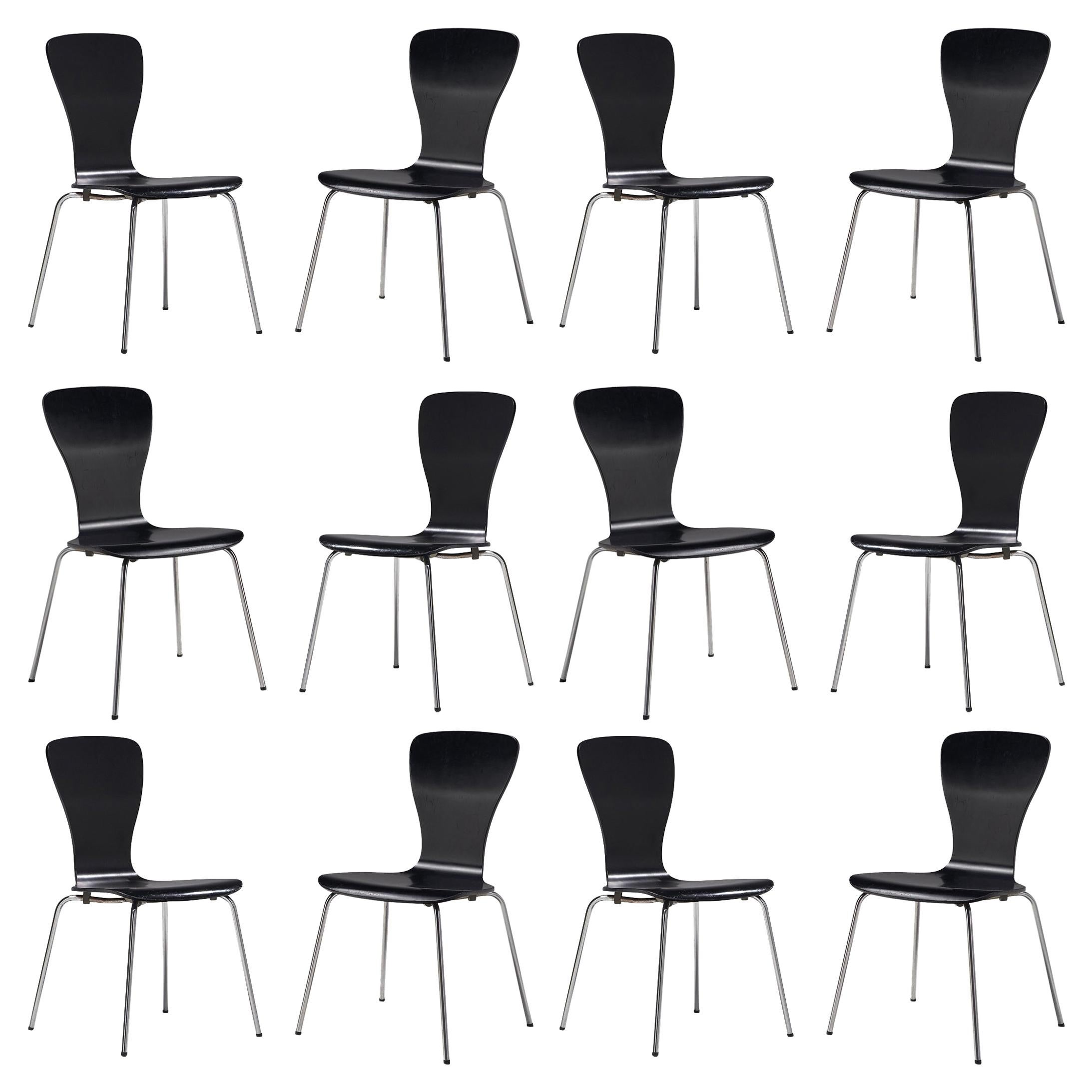 Large Set of 'Nikke' Dining Chairs by Tapio Wirkkala