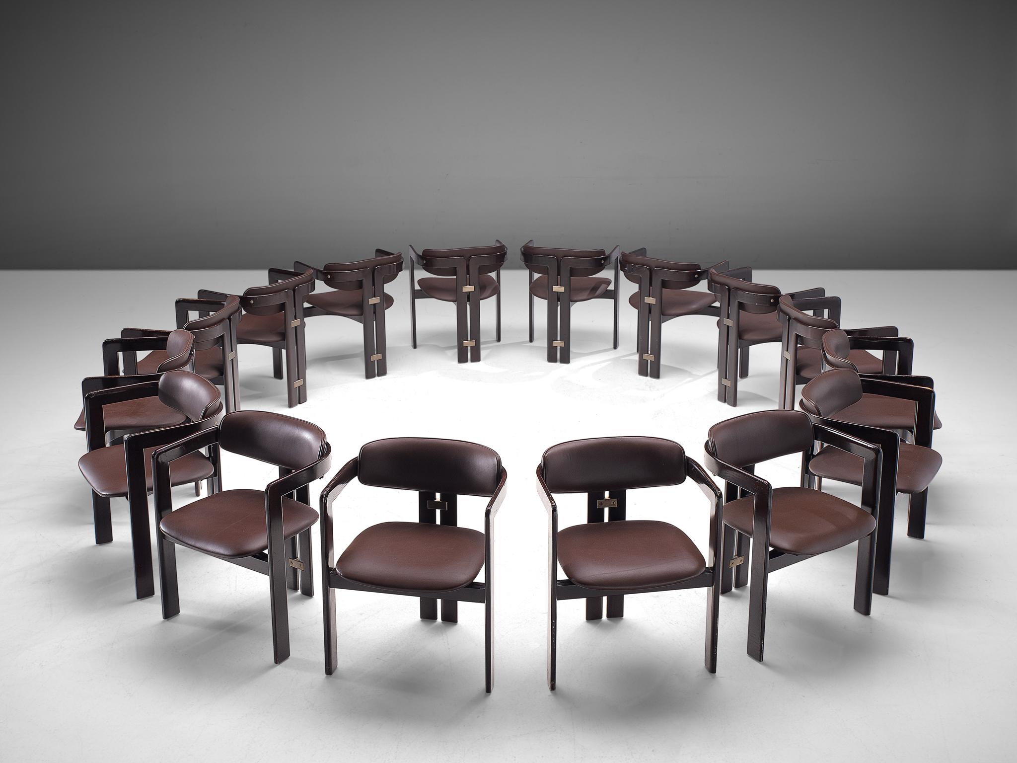 Mid-Century Modern Large Set of Sixteen Customizable 'Pamplona' Chairs by Augusto Savini