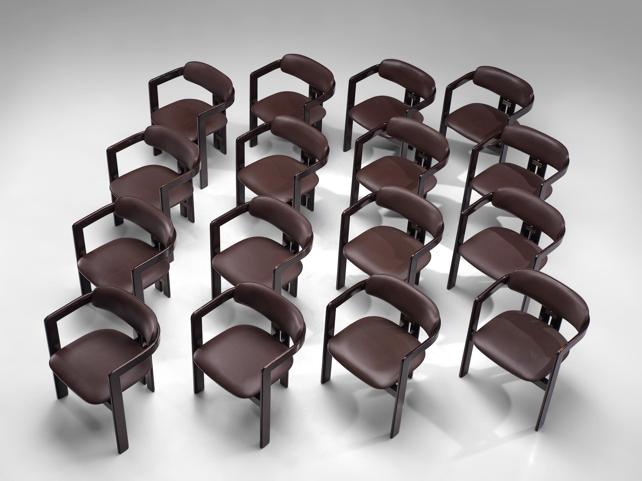 Italian Large Set of Sixteen Customizable 'Pamplona' Chairs by Augusto Savini
