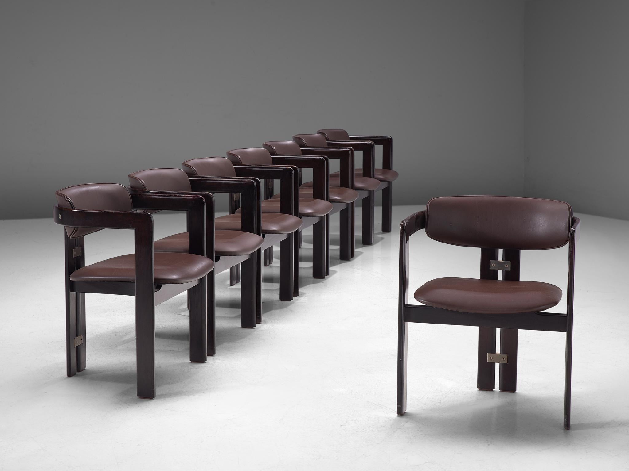 Mid-20th Century Large Set of Sixteen Customizable 'Pamplona' Chairs by Augusto Savini