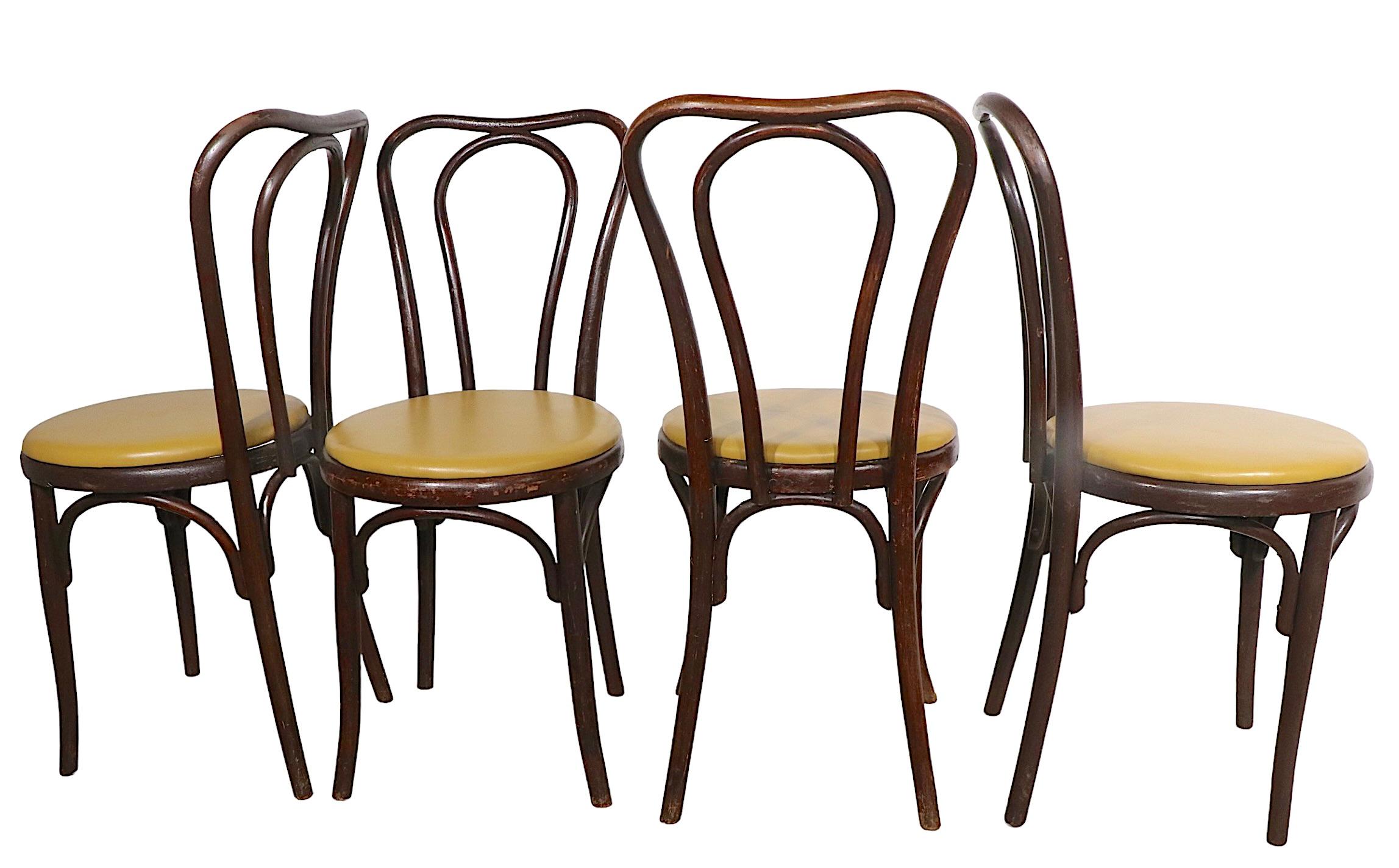 Vienna Secession Large Set of Thonet Dining Cafe Bistro Chairs 12 available