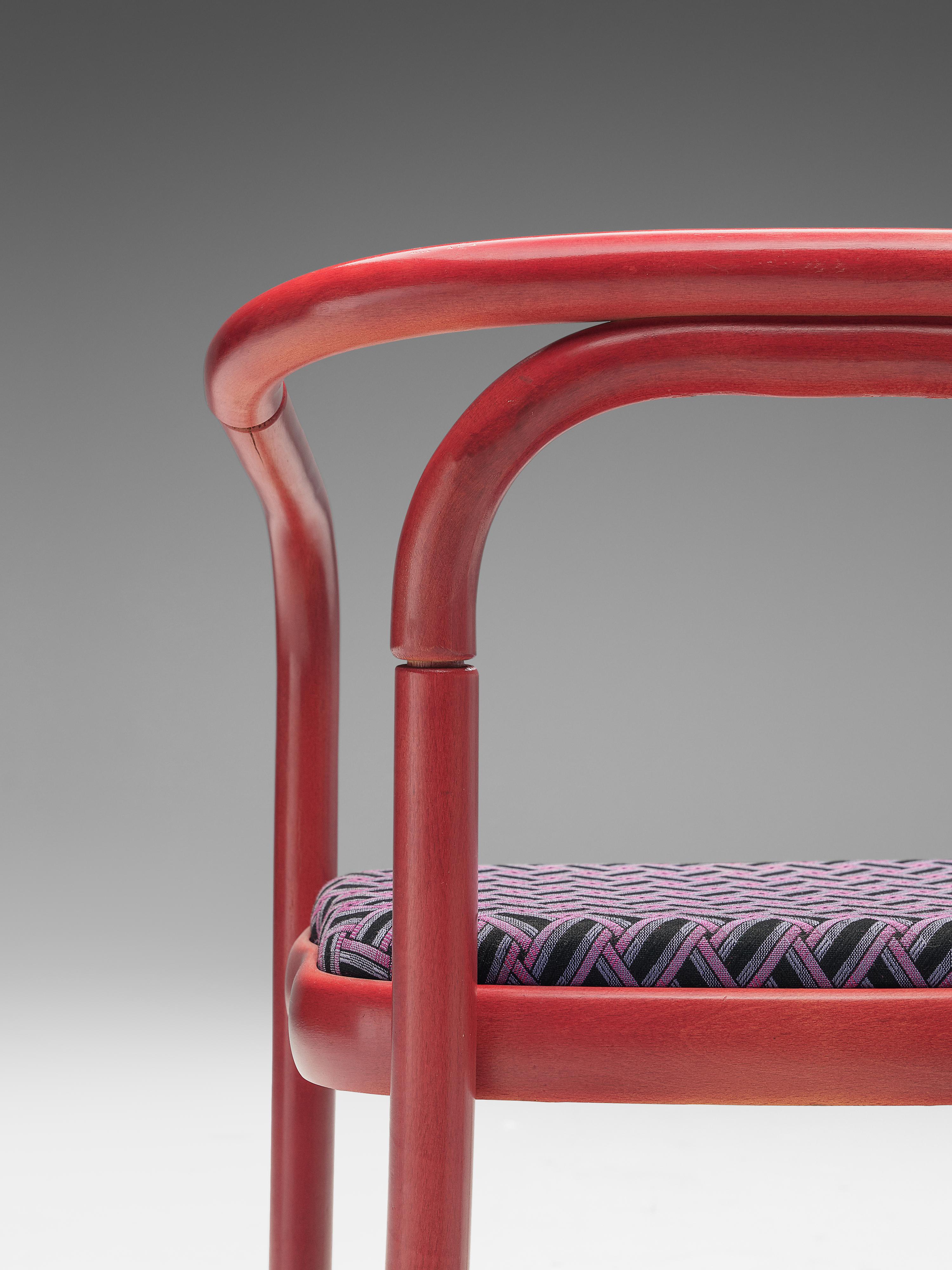 Chaises de salle à manger Antonin Suman pour TON avec cadres en bois rouge en vente 5