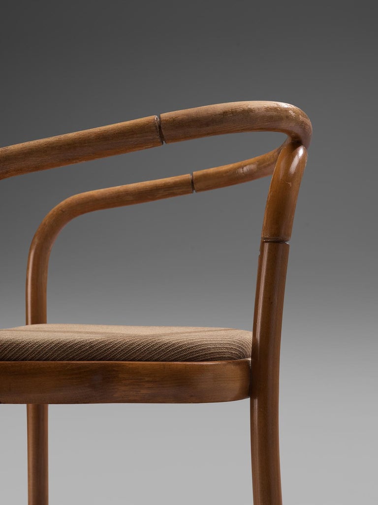 Large Set of Twelve Bentwood Dining Chairs by Ton, 1960s For Sale at