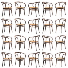 Large Set of Twenty Bentwood Armchairs by Ton, 1960s