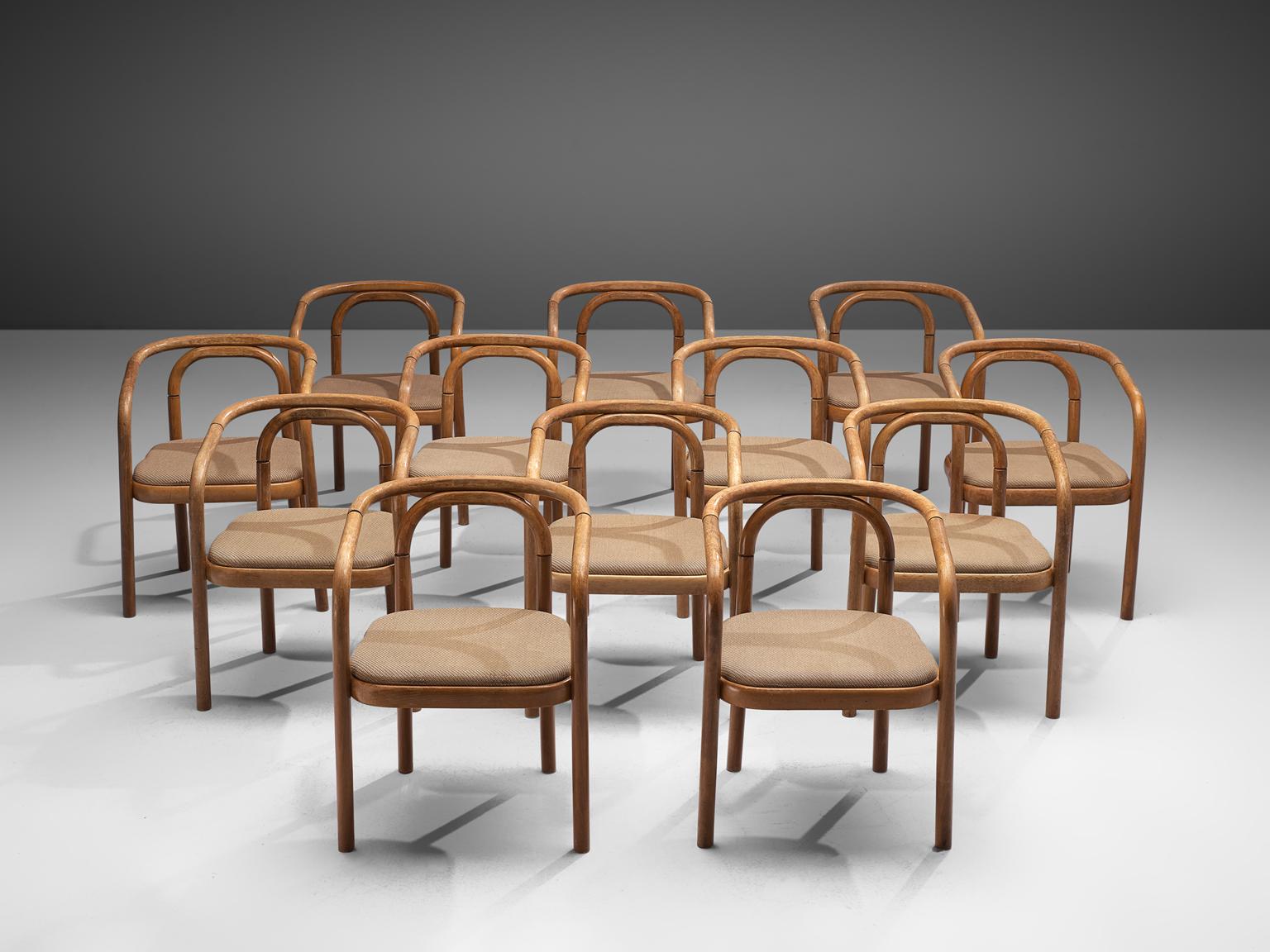 Mid-Century Modern Large Set of +70 Bentwood Dining Chairs by Ton, 1960s