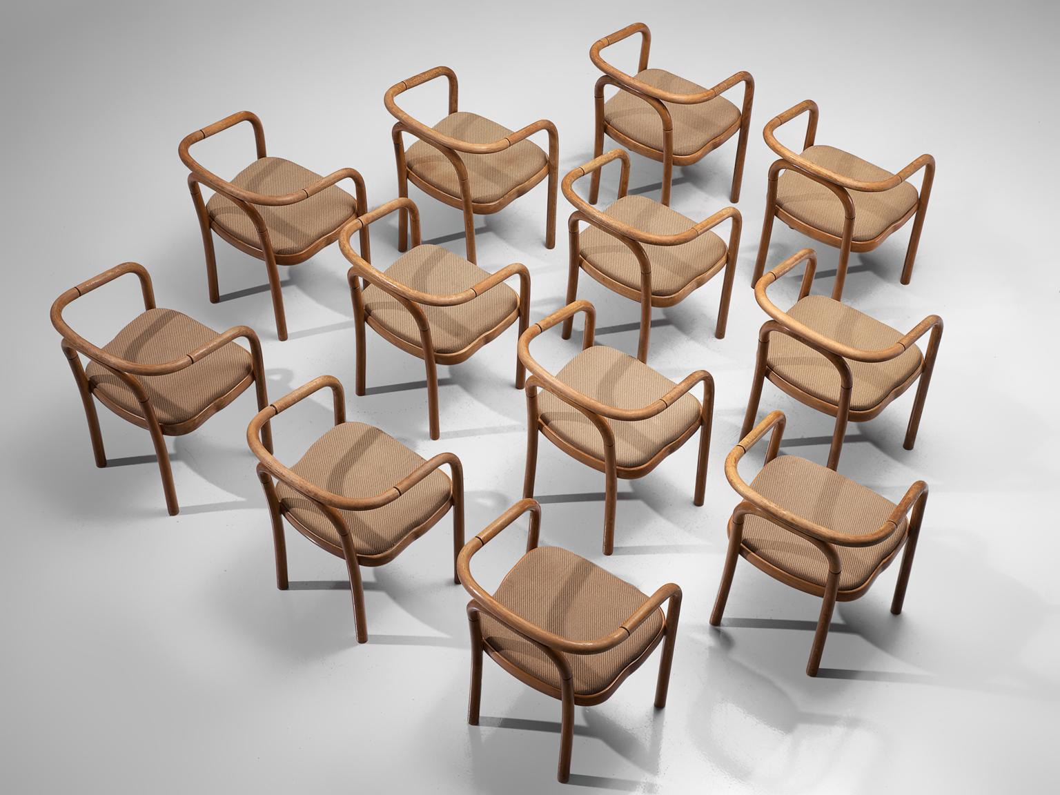 Czech Large Set of +70 Bentwood Dining Chairs by Ton, 1960s