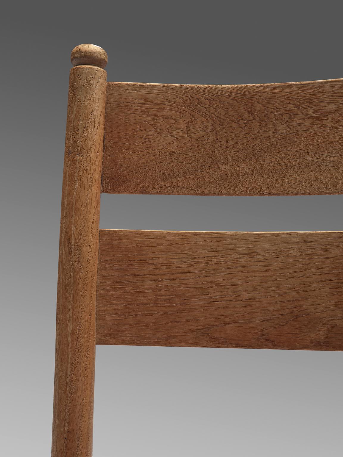 Rustic Danish Chairs in Rush and Oak 1