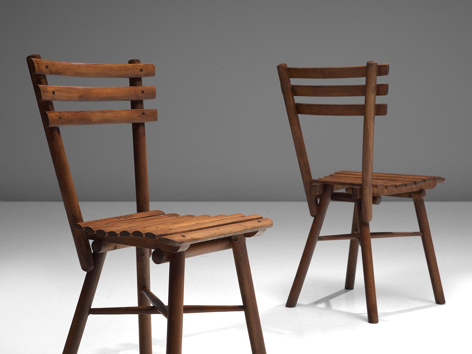 Early 20th Century Large Set of Twenty-Four Thonet Chairs in Beech
