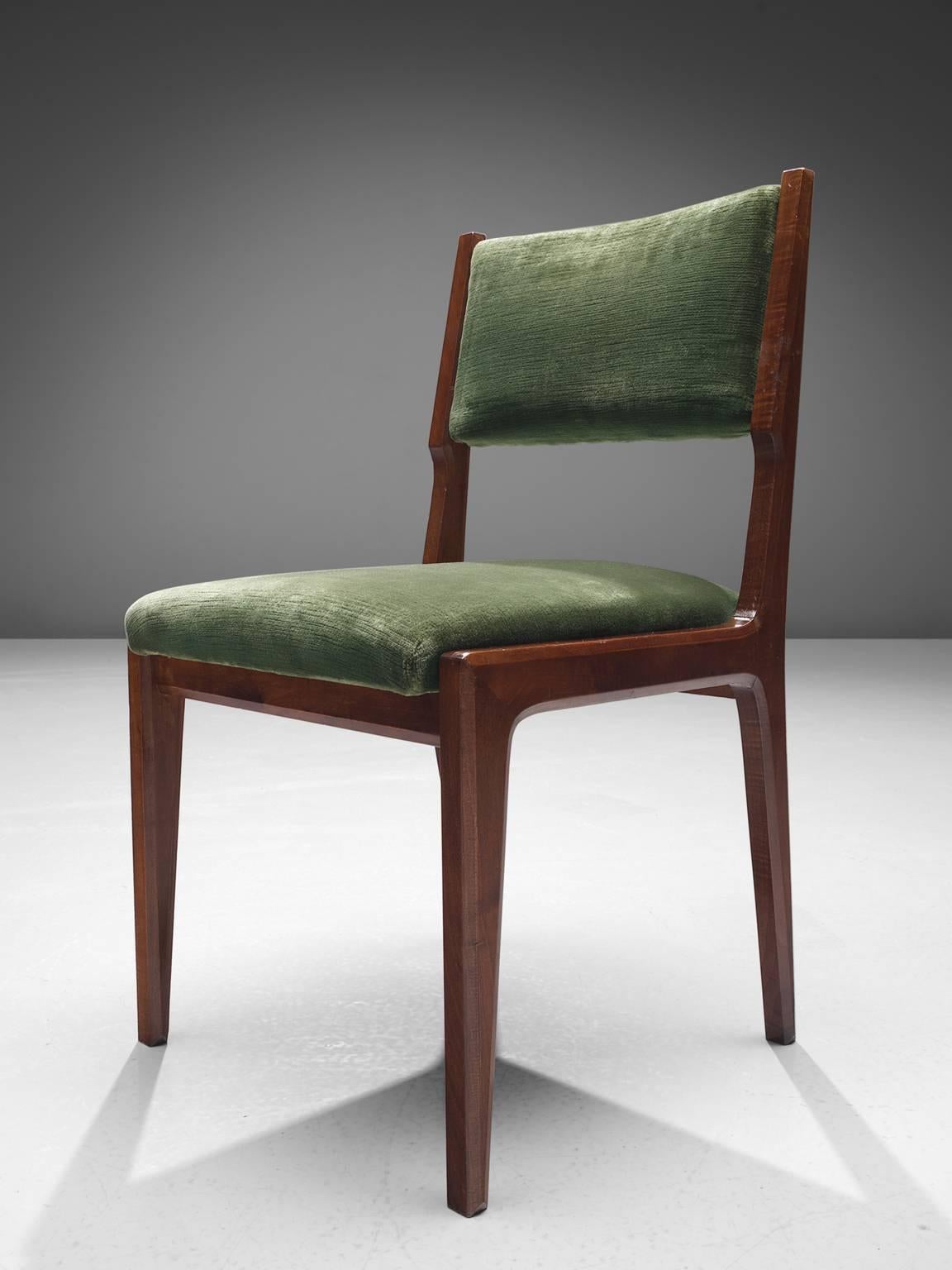 Mid-20th Century Large Set of Colorful Italian Dining Chairs