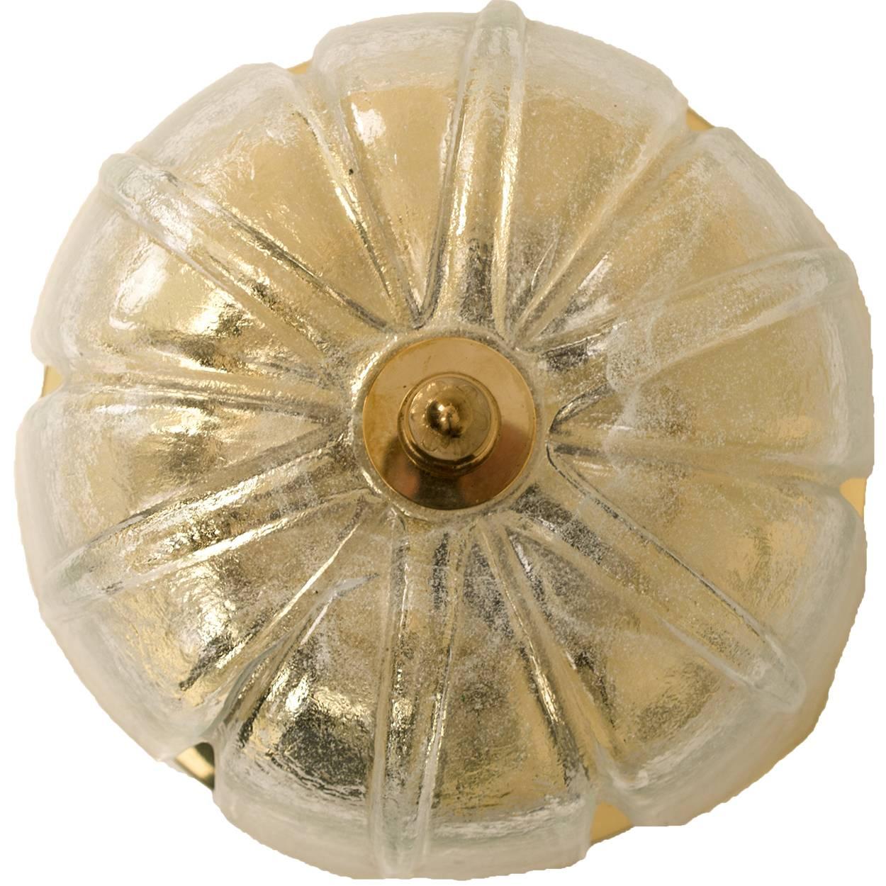 Large Set of Wall Lights/ Flushmounts Tulip Shaped by Limburg, 1970s 8