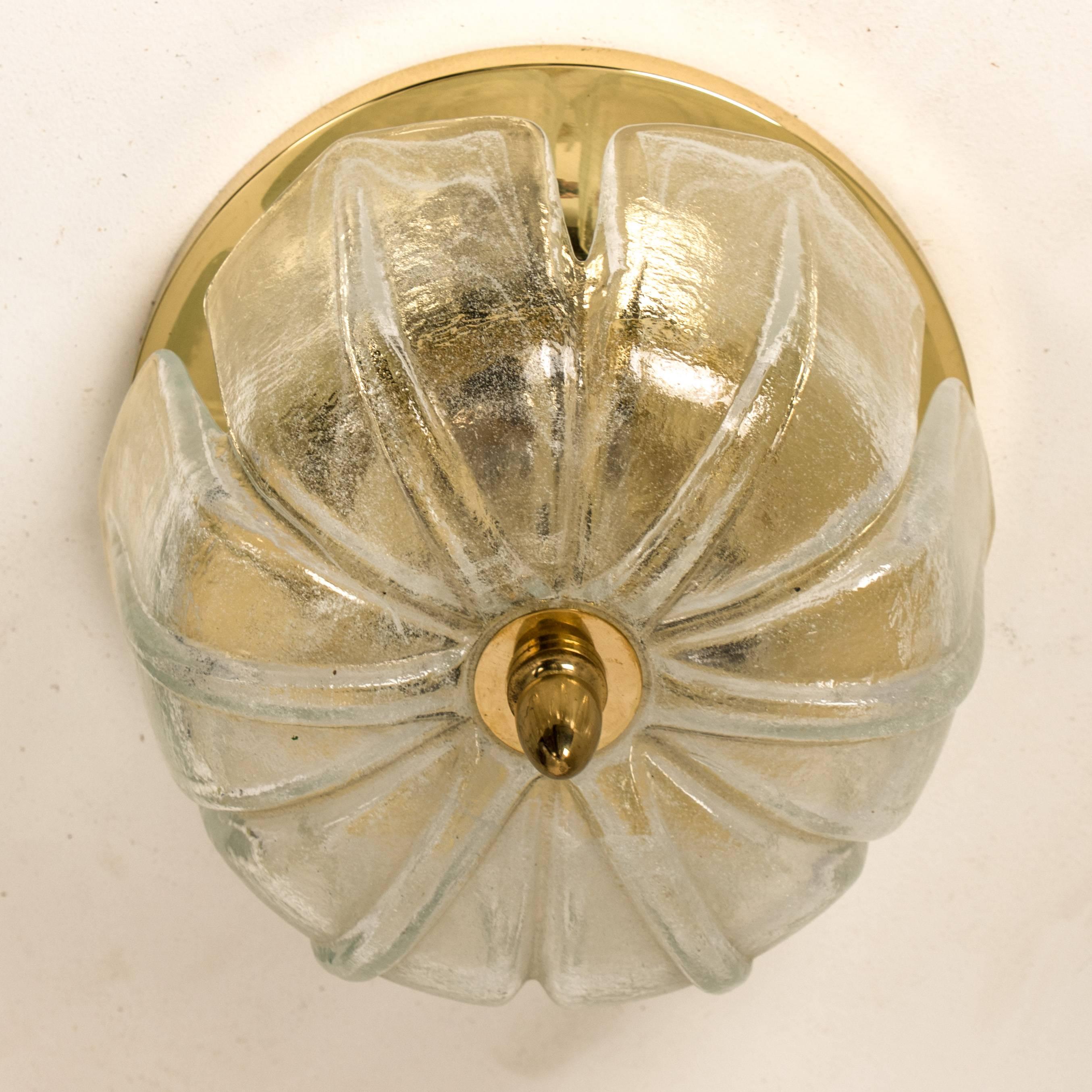 Large Set of Wall Lights/ Flushmounts Tulip Shaped by Limburg, 1970s 9