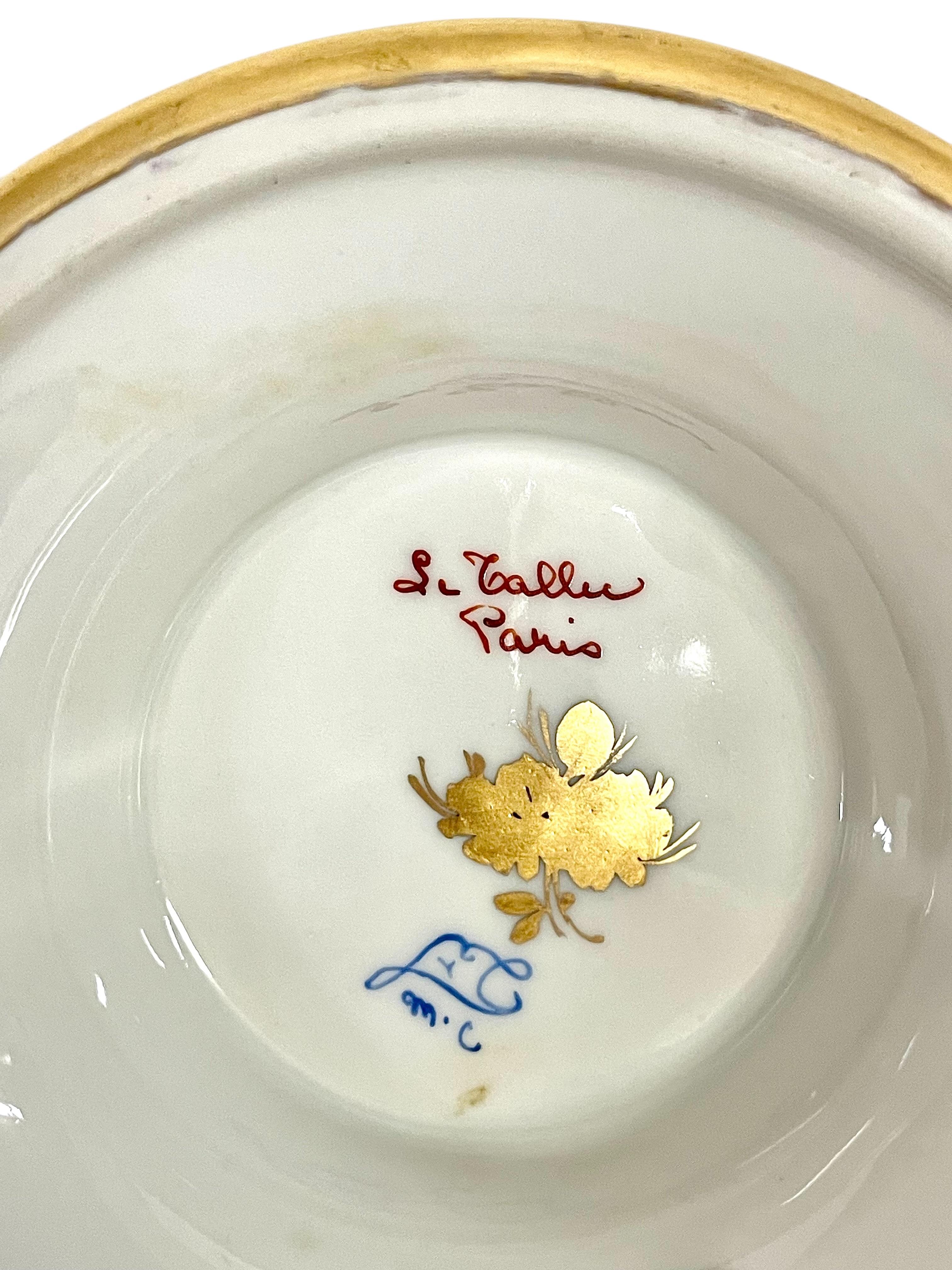 Sopera grande de porcelana dorada y fuente dorada de Camille Le Tallec en venta 3