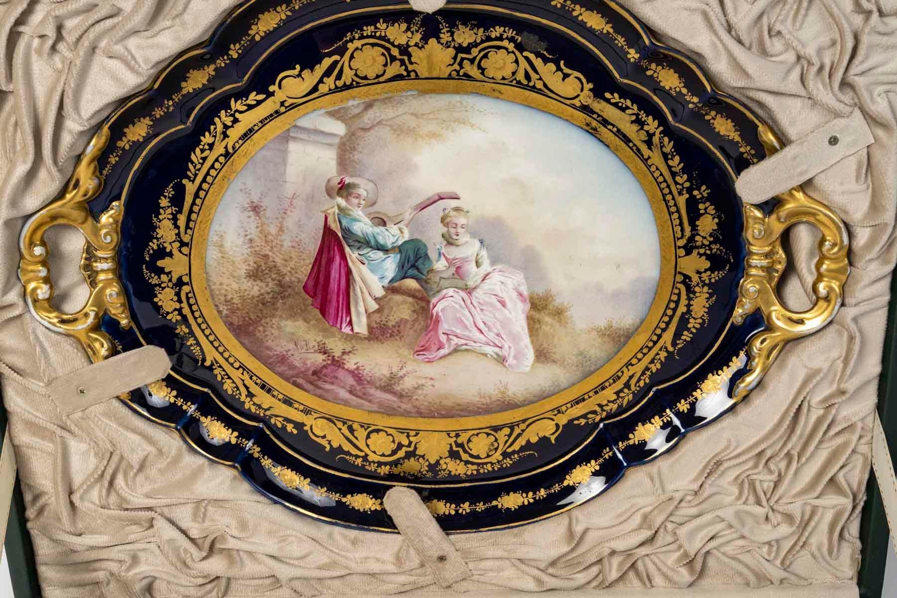 Grande servizio da tè in porcellana di Sèvres, XIX secolo, periodo Napoleone III. In condizioni buone in vendita a Saint-Ouen, FR