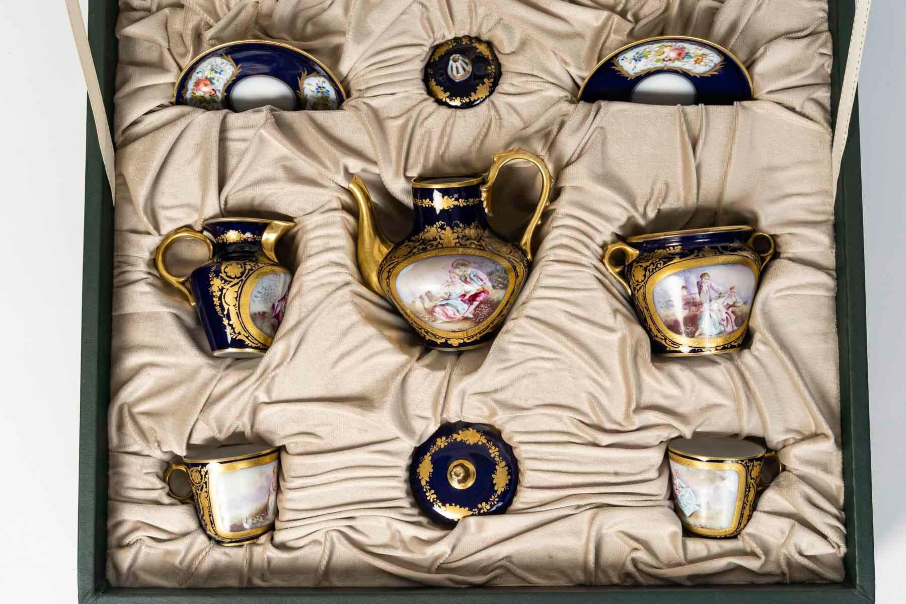 Grande servizio da tè in porcellana di Sèvres, XIX secolo, periodo Napoleone III. in vendita 2