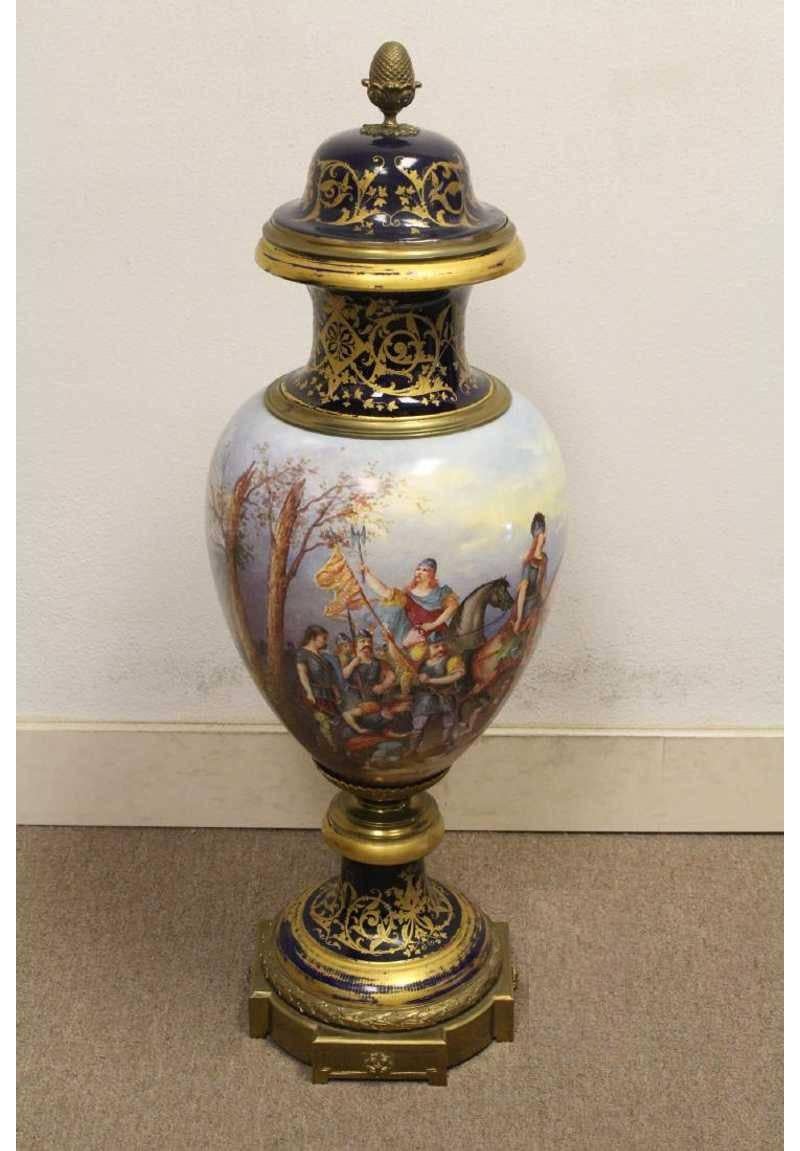 Large Sevres Style Covered Urn, 19th Century 7