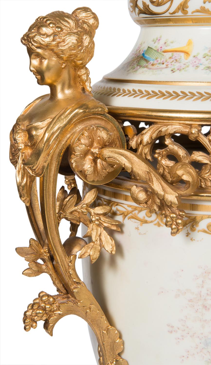 Large Sevres Style Garniture, 19th Century For Sale 4