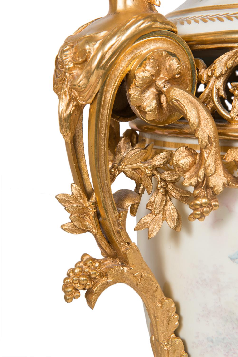 Large Sevres Style Garniture, 19th Century For Sale 6