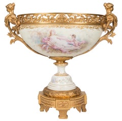 Large Sevres Style Garniture, 19th Century