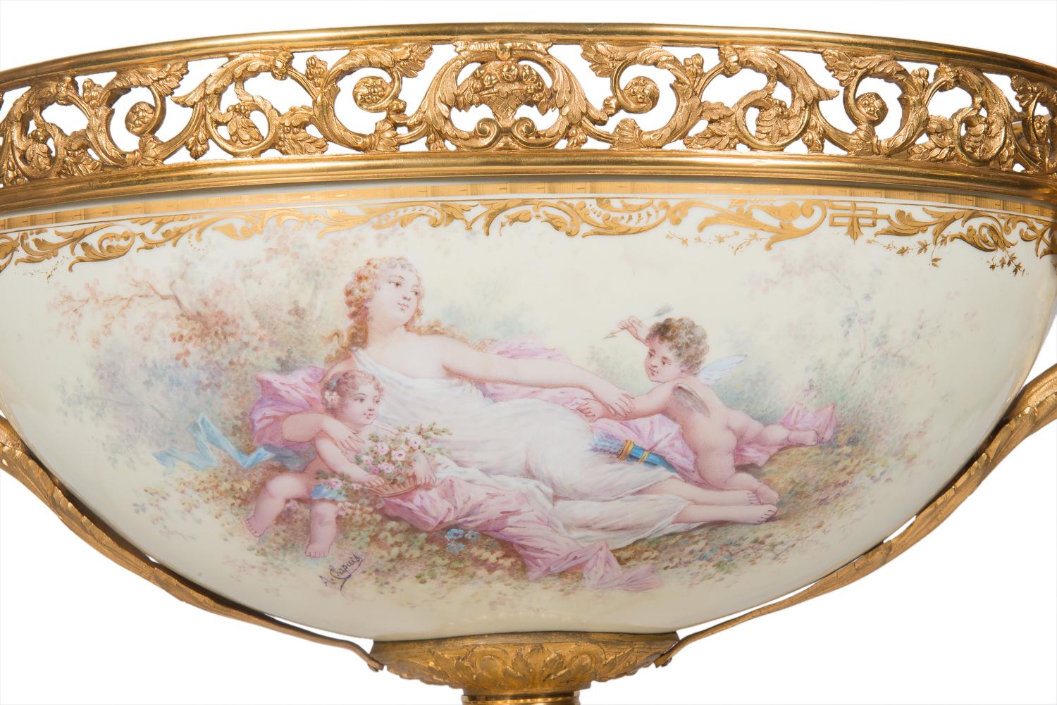 Large Sevres Style Garniture, 19th Century For Sale 1