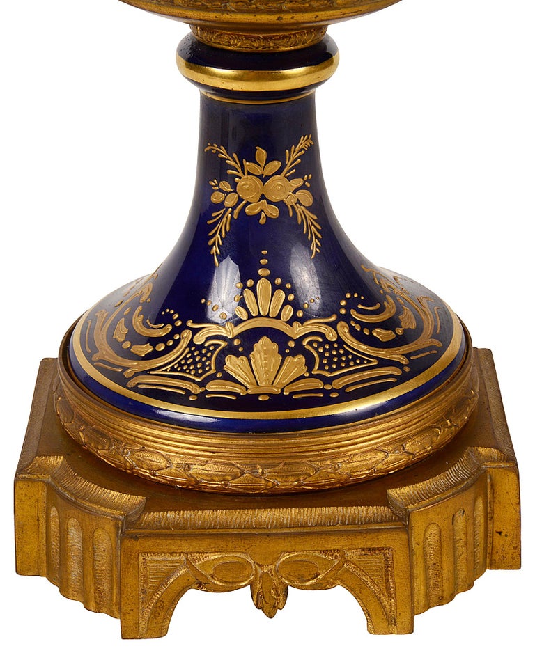 French Large Sevres Style Lidded Comport, circa 1890 For Sale