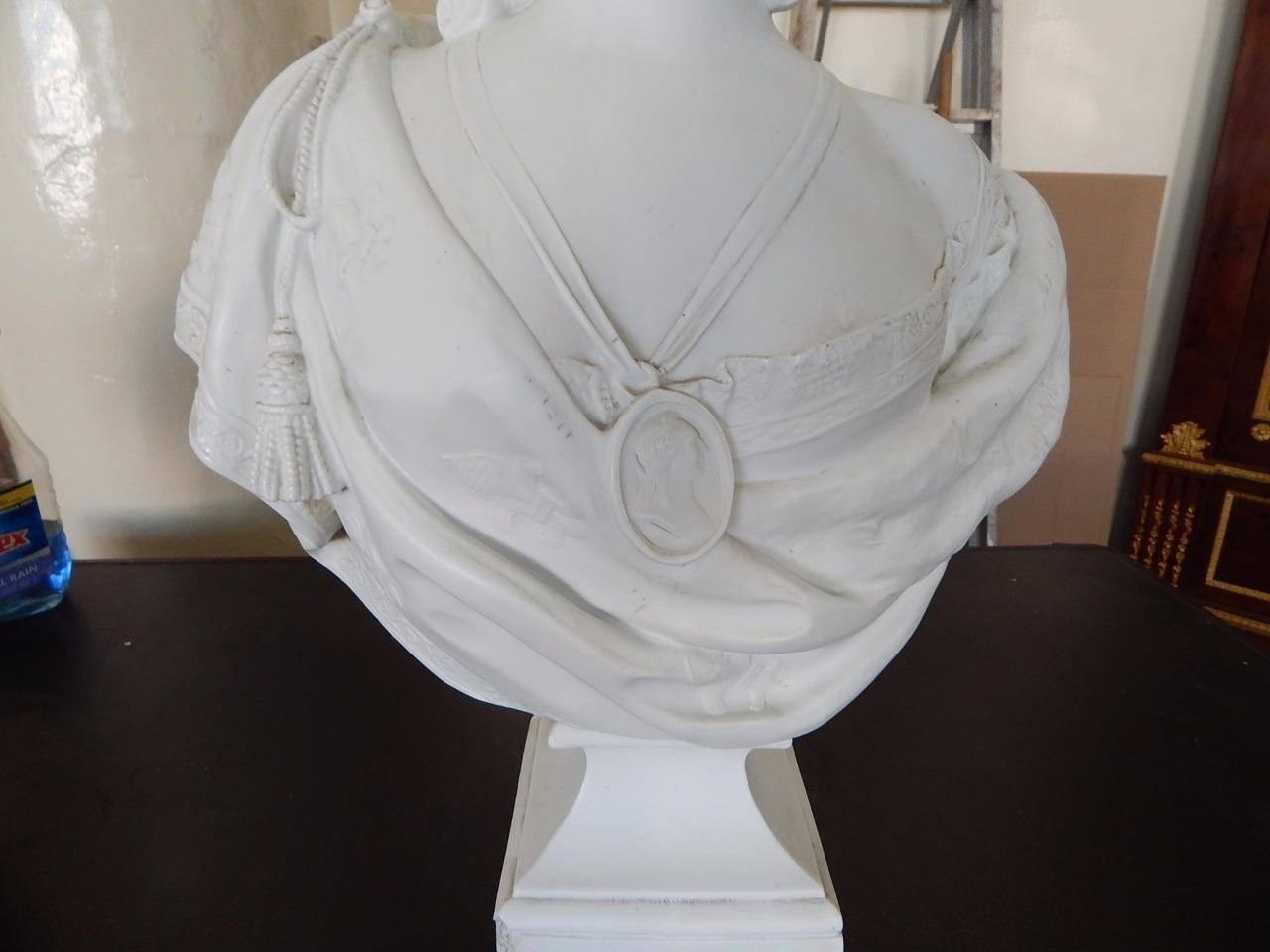 French Large Sevres Style Parian Bust of Marie Antoinette