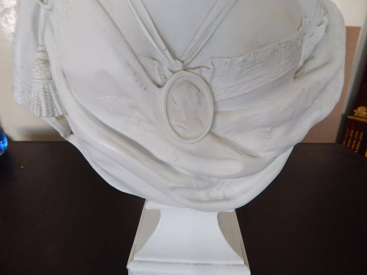 Large Sevres Style Parian Bust of Marie Antoinette In Good Condition In Bridgeport, CT