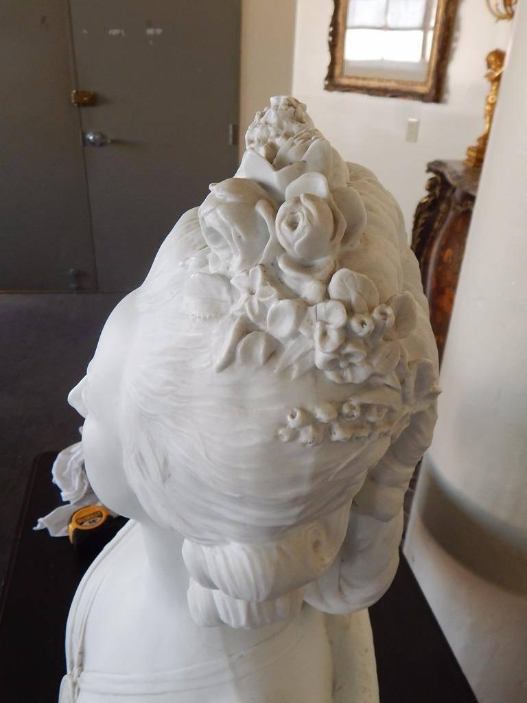 Large Sevres Style Parian Bust of Marie Antoinette 2