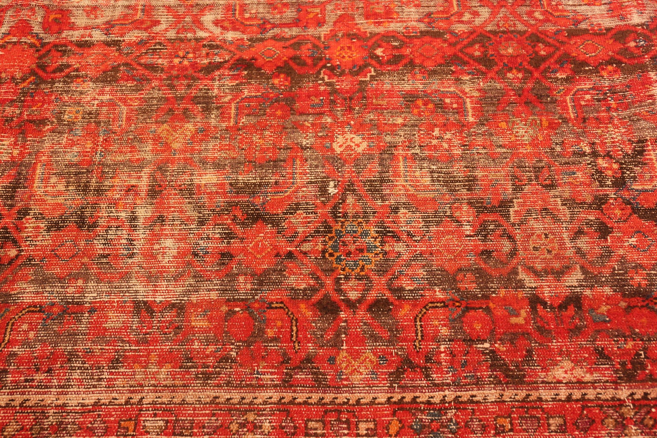 Shabby Chic Antique Persian Malayer Rug. Size: 12 ft 8 in x 19 ft 9 in  For Sale 1