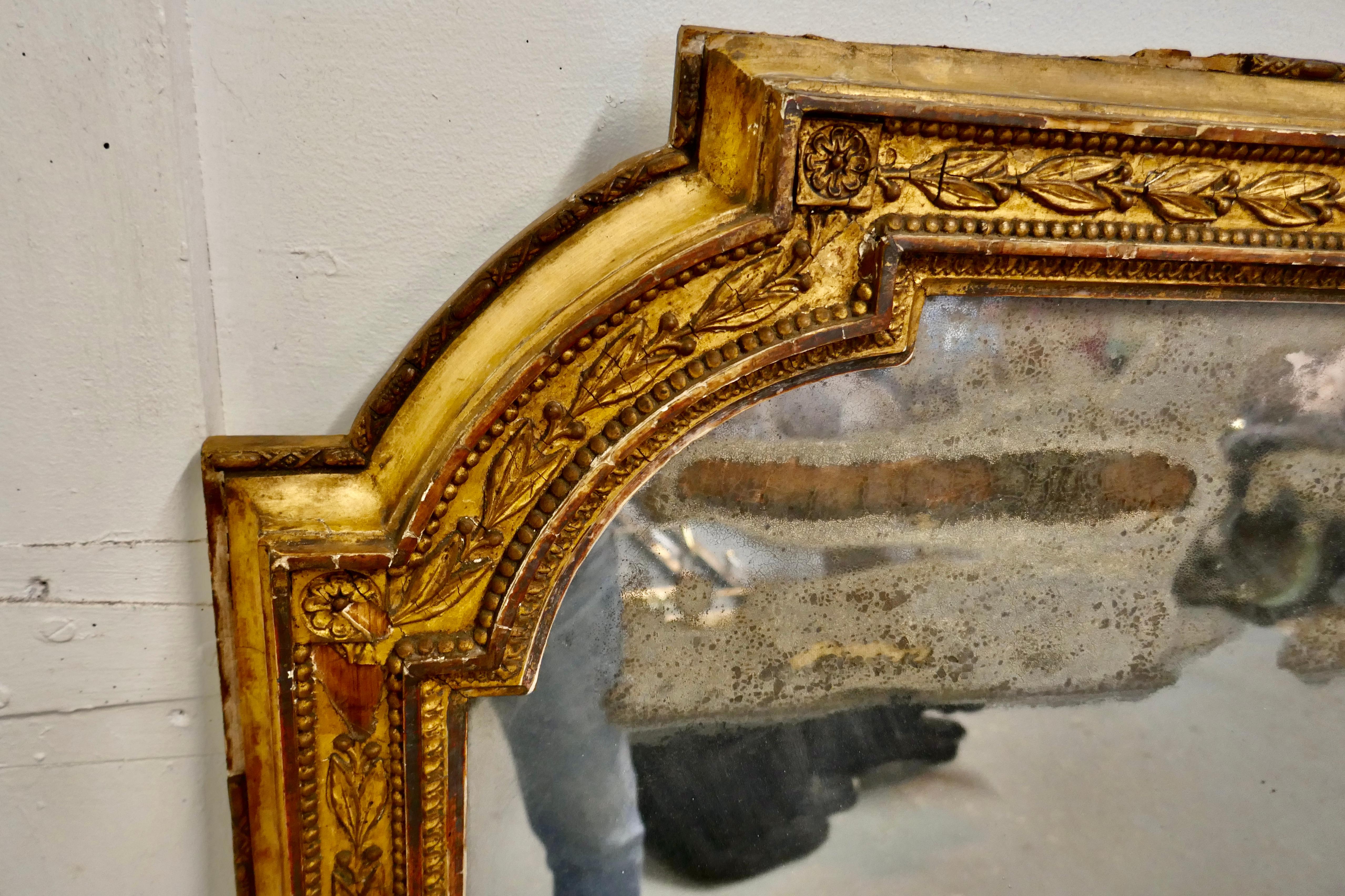 Large Shabby Gilt Overmantel For Sale 5