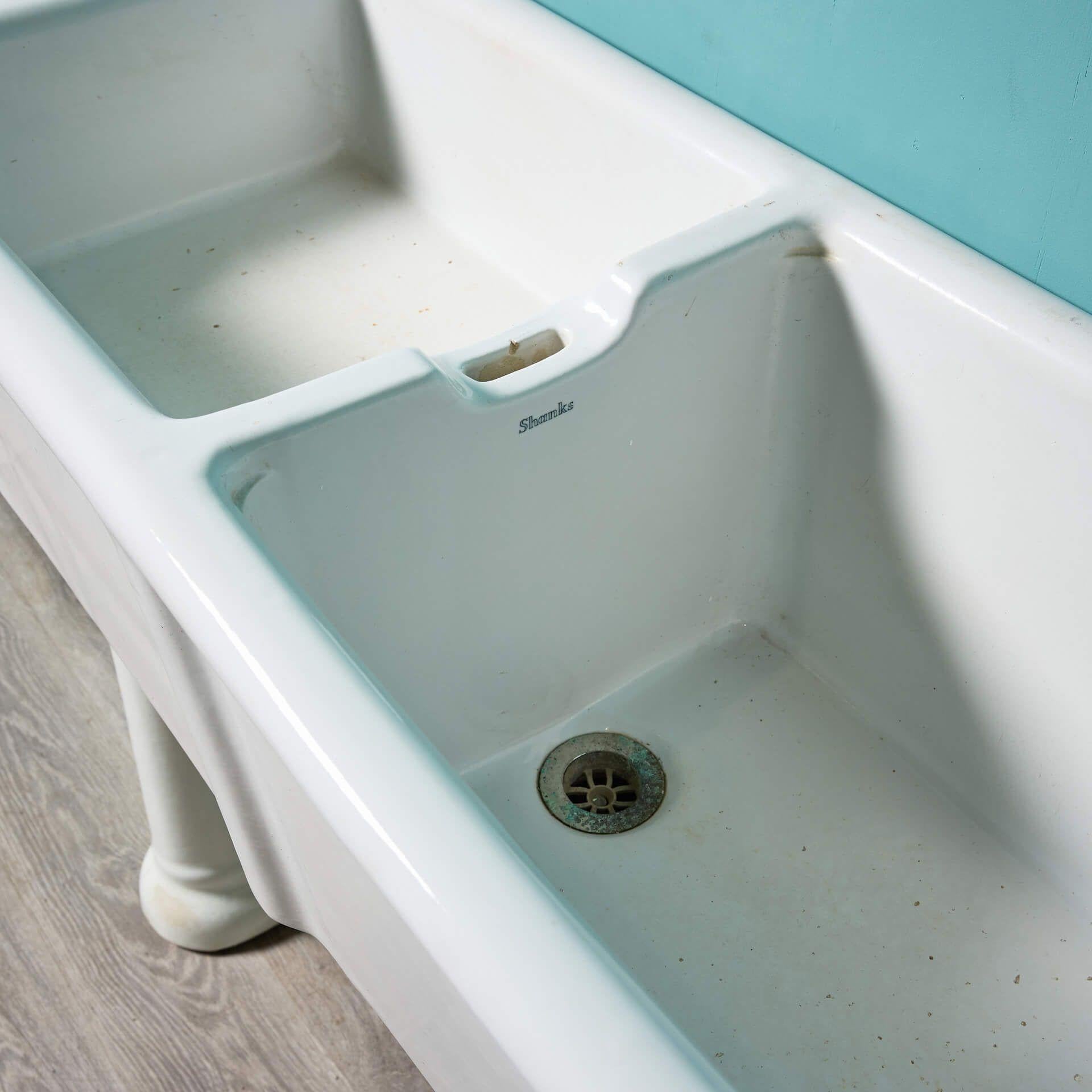 19th Century Large Shanks & Co Double Utility Sink For Sale