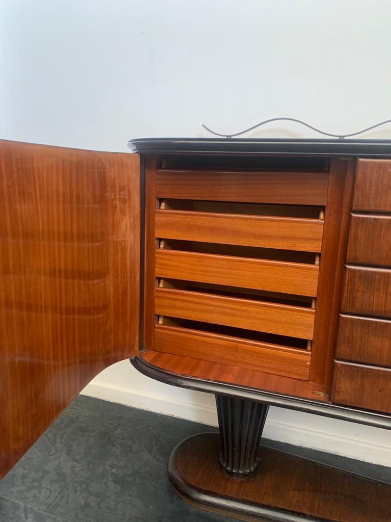 Large Shaped and Ashlar Sideboard attributed to Vittorio Dassi, 1950s For Sale 7
