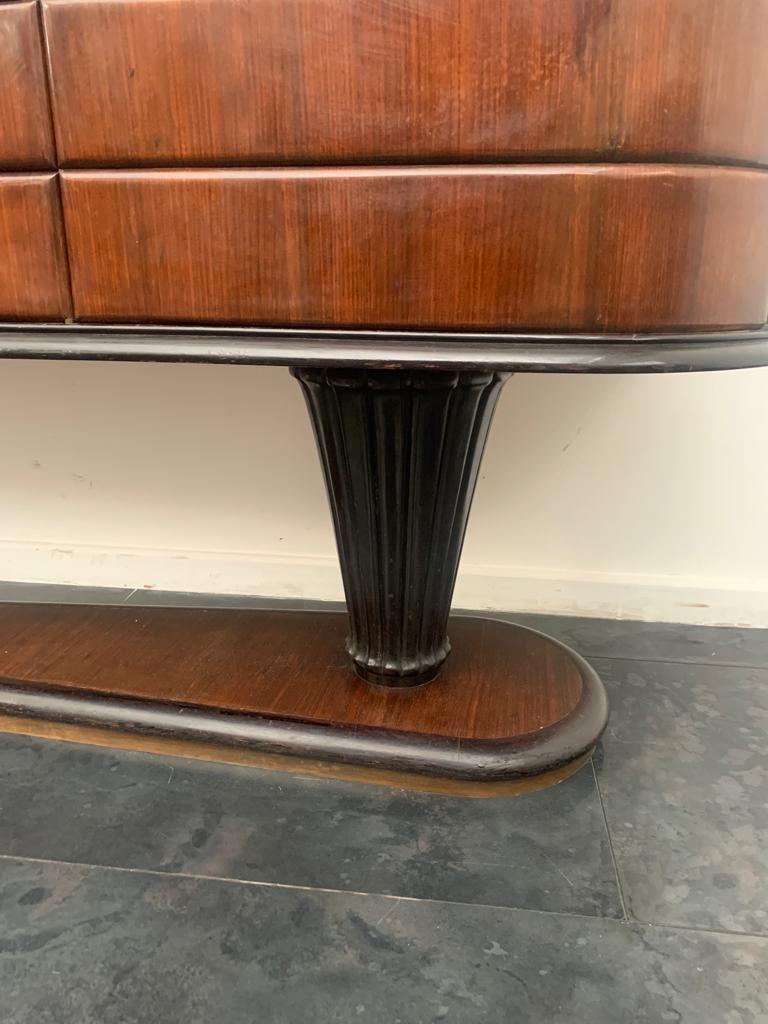 Large Shaped and Ashlar Sideboard attributed to Vittorio Dassi, 1950s For Sale 2
