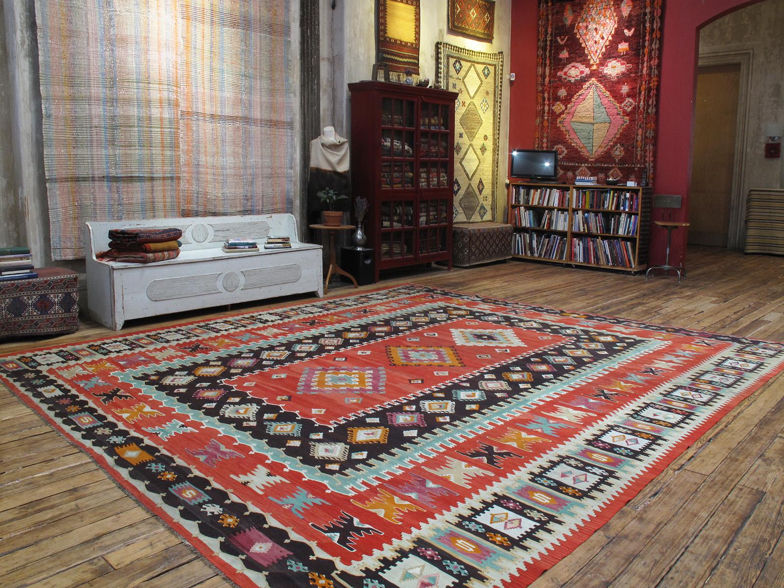 A large kilim from the Balkans, a type referred to as 