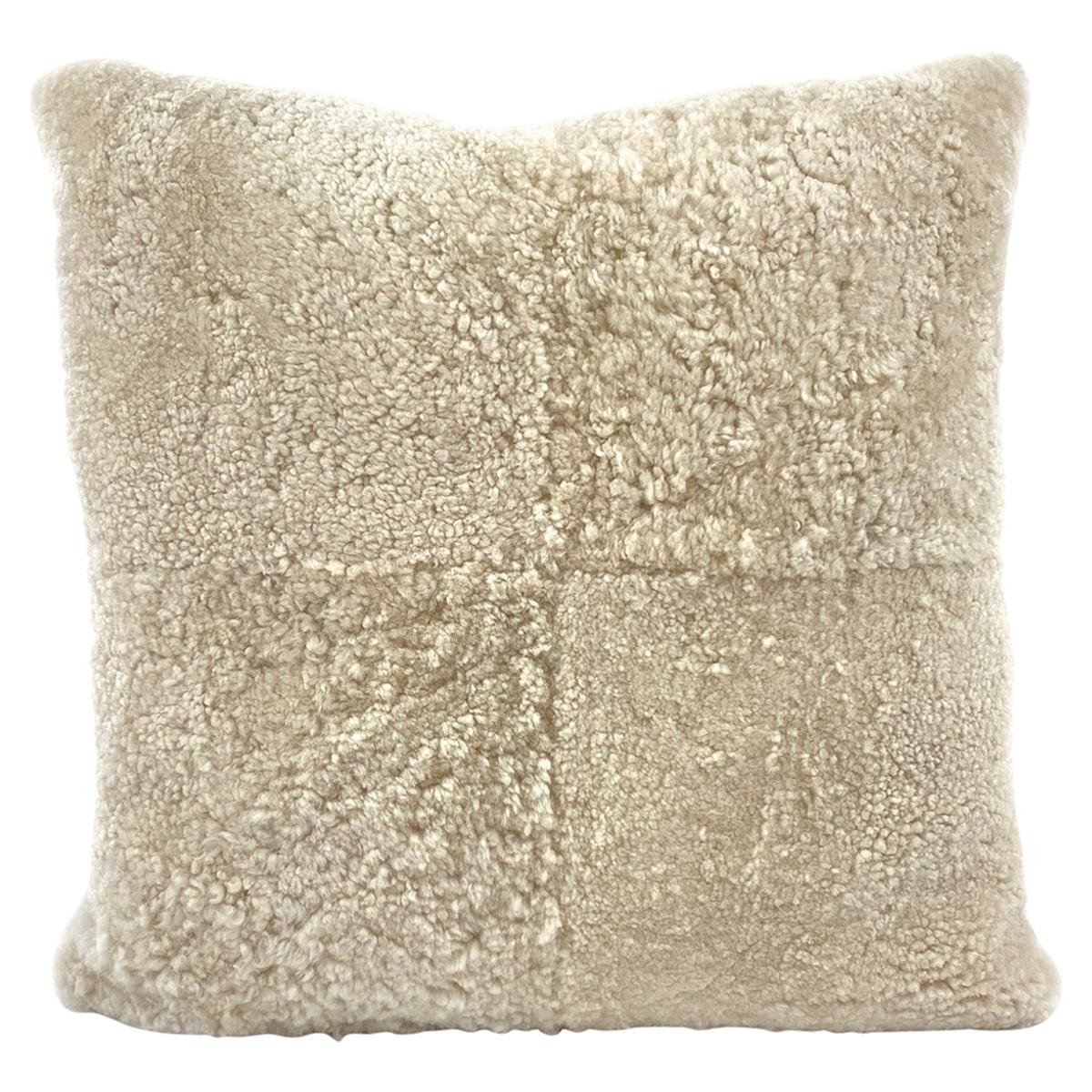 Large Shearling Pillow - Euro 24x24"  60x60cm For Sale