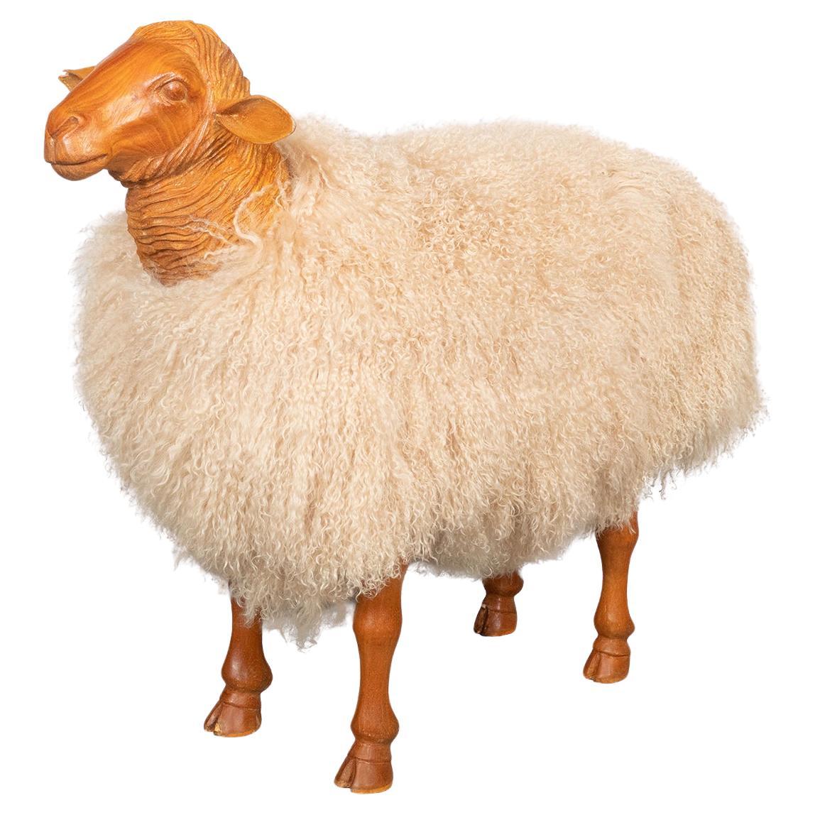 Large Sheep Sculpture by Carlos Villegas For Sale