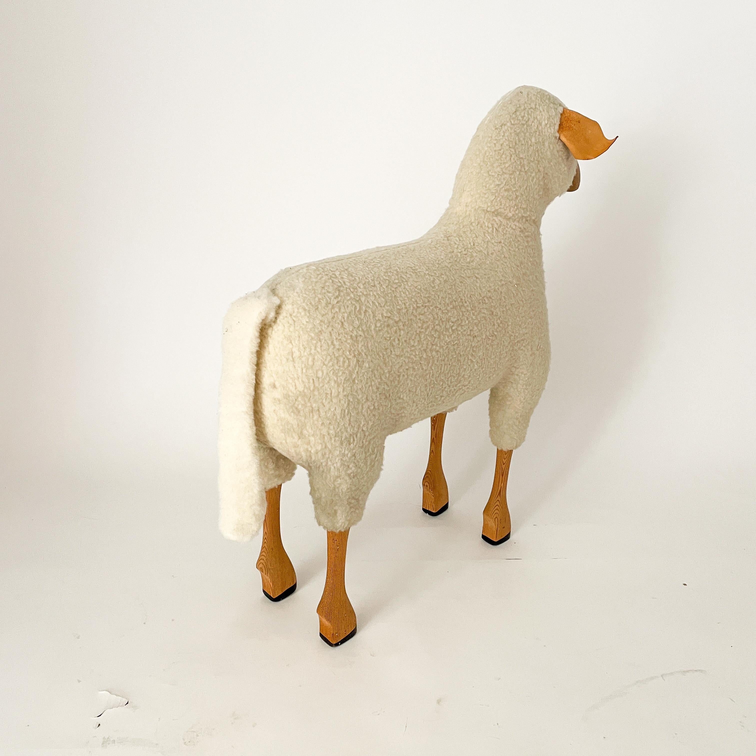 Large Sheep Sculpture by Hanns-Peter Krafft for Meier C. 1980's In Good Condition For Sale In Locust Valley, NY