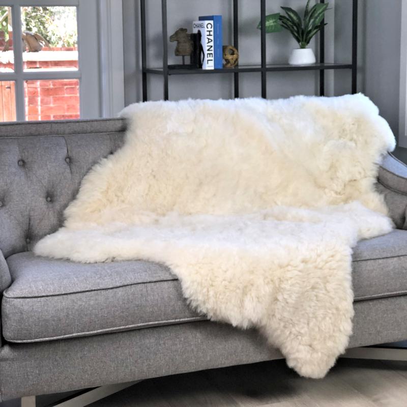 sheepskin throw for couch