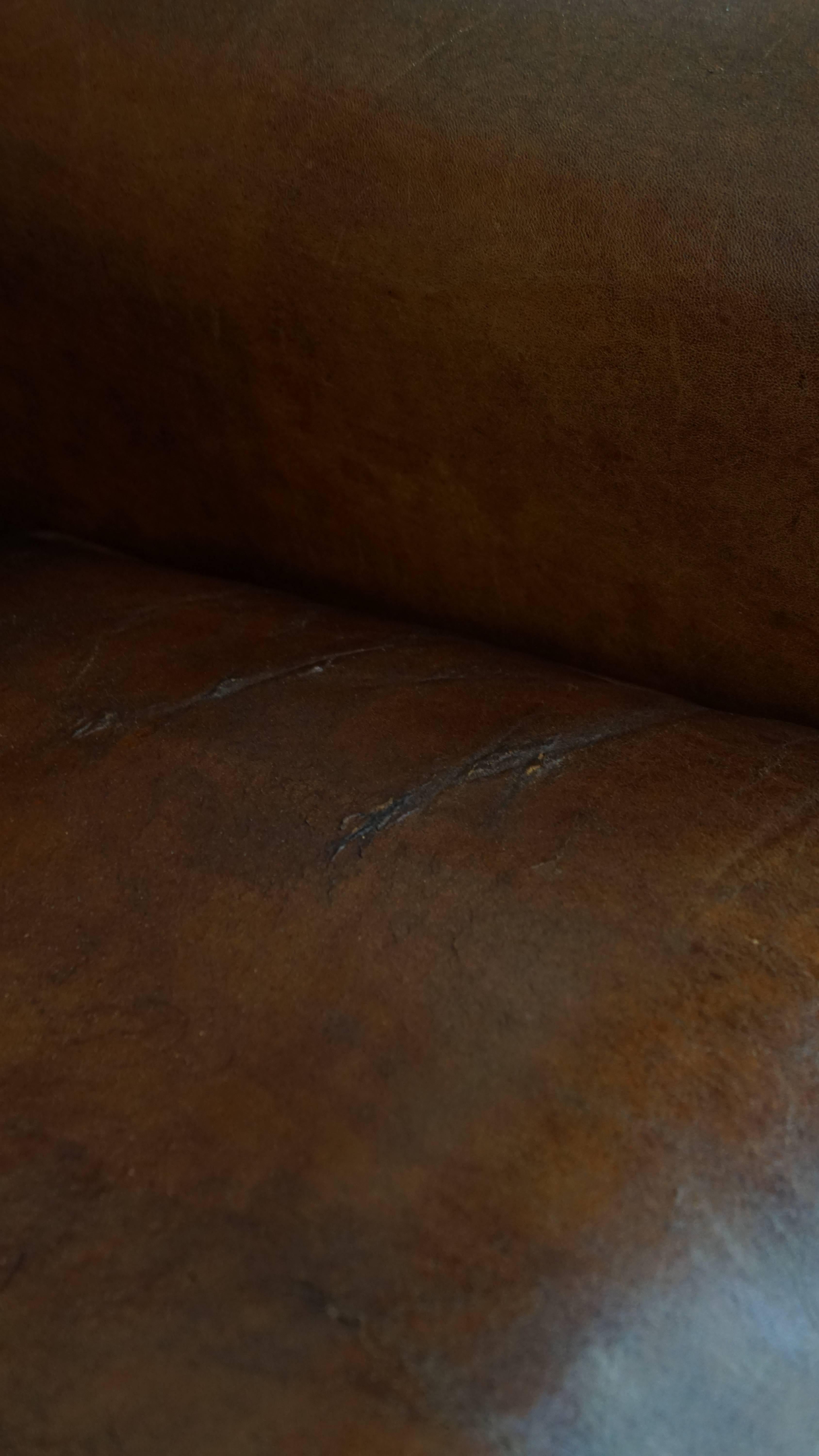 Large Sheepskin Wingback Chair For Sale 6