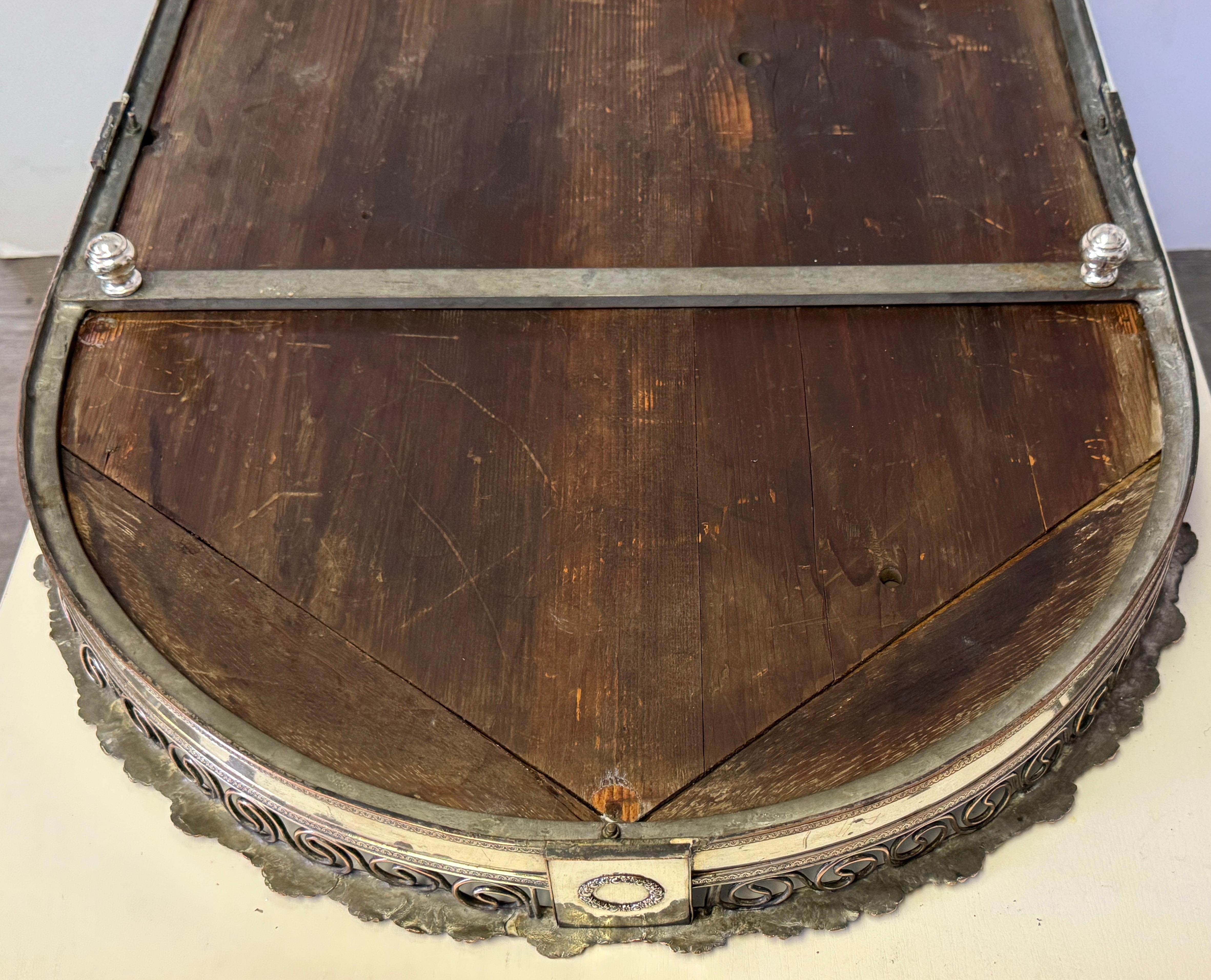 Large Sheffield Plate Mirrored Table Centerpiece / Plateau, Attributed Boulton For Sale 6